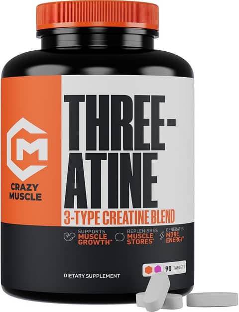 crazy muscle three-atine creatine pills